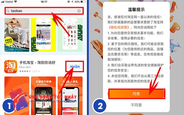 Taobao app - Trải nghiệm mua sắm hàng nội địa Trung Quốc