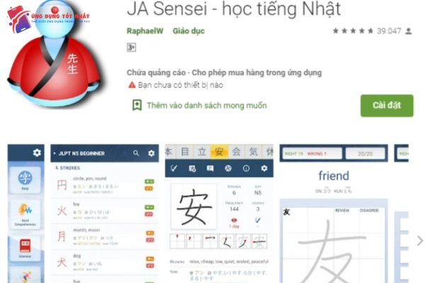 JA Sensei - học tiếng Nhật