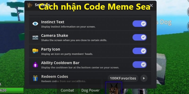 Cách nhận Code Meme Sea