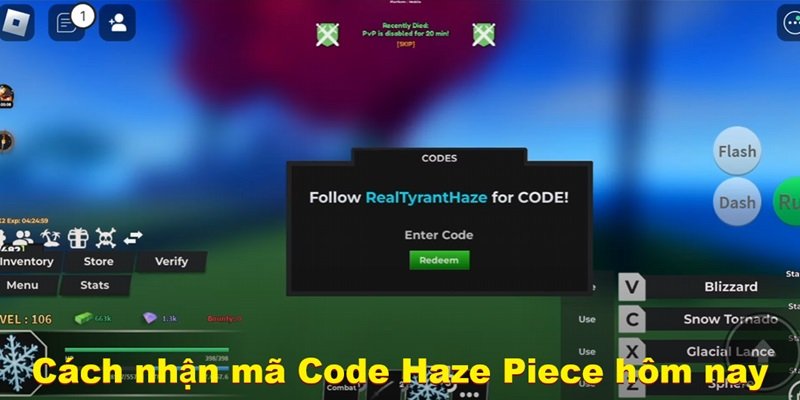 Cách nhận mã Code Haze Piece hôm nay