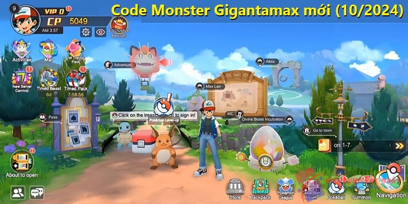 Code Monster Gigantamax mới (10/2024)