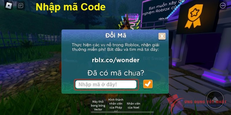 Nhập mã Code