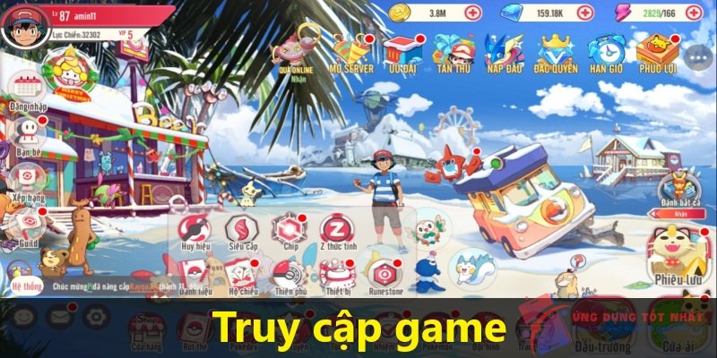 Truy cập game