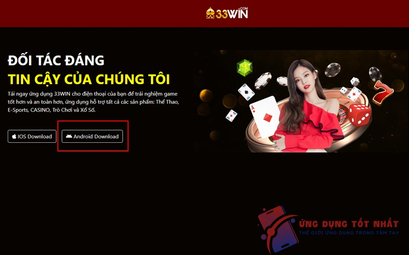 Cài đặt app 33win trên Android
